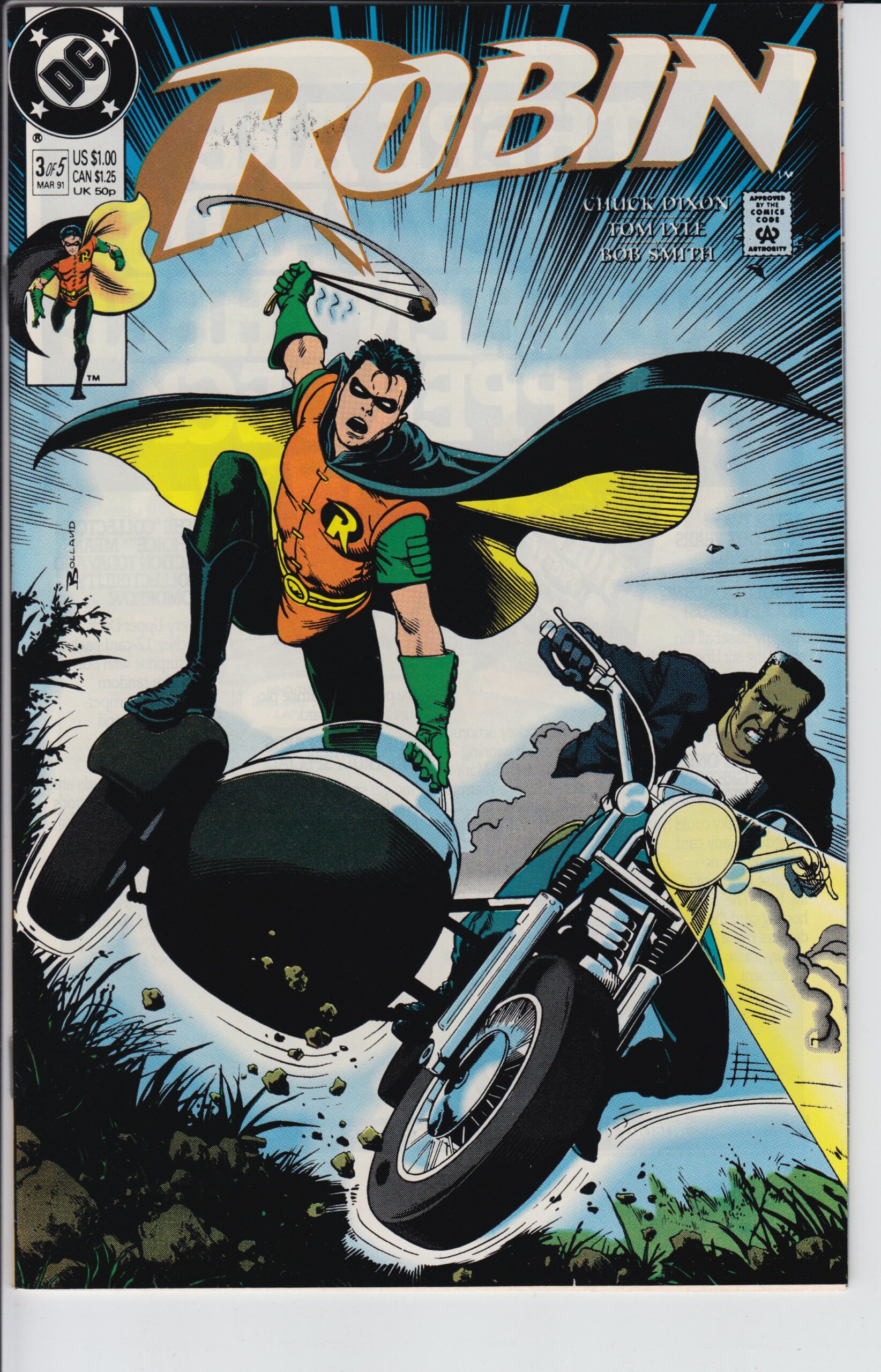 ROBIN #3 of 5 (1991) Glossy NM, white paper!