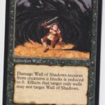 MAGIC THE GATHERING LEGENDS - WALL OF SHADOWS (1994) Mint 9.9. A beautiful card!