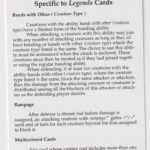 MAGIC THE GATHERING LEGENDS - LEGENDS RULES (1994) Mint 9.9. beautiful card!